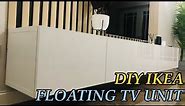 DIY IKEA FLOATING TV UNIT MOUNTING GUIDE | IKEA HACK | 2ND ROOM WALL TRANSFORMATION |