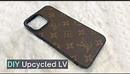 3-Minute Easy DIY Louis Vuitton Phone Case | Upcycled LV Iphone Case