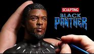Sculpting Black Panther Sculpture Timelapse - R.I.P Chadwick Boseman
