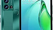 5G Unlocked Android Smartphone, 6GB RAM 128GB ROM Mobile Phone, 6.5in HD Full Screen, Built in 5000mAh Battery, Dual Card Dual Standby, Face and Fingerprint Unlock(Green)