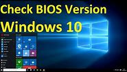 How to Check BIOS Version on windows 10