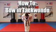HOW TO BOW IN MARTIAL ARTS