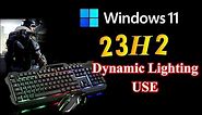 Windows 11 (23H2) New Dynamic Lighting Use | Windows 11 Dynamic Lighting Use | Windows 11 23H2 |