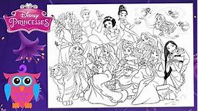 Disney Princesses : All Together part 2 | Coloring pages | Coloring book |