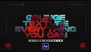 The Best Grunge Texture Motion Graphics Effects in After Effects