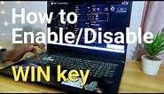 How to Enable/Disable WIN Key in Armoury Crate | ASUS TUF & ROG Gaming Laptop | Windows 10 & 11