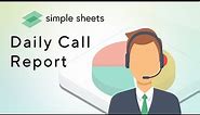 Daily Call Report Excel Template Step-by-Step Video Tutorial by Simple Sheets