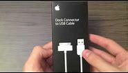 Apple Dock Connector to USB Cable Unboxing