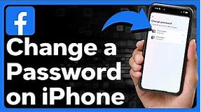 How To Change Facebook Password On iPhone