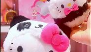 Kawaii Hello Kitty Panda Plush Doll & Mascot Holder🎀🐼💗 #shorts #hellokitty #sanrio #plushtoys
