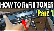 How to refill HP 26a toner cartridge | HP LaserJet pro m402dn | HP LaserJet Pro MFP M426fdn Part 1