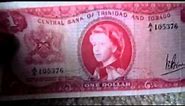 1964 $1 Bank Note From Trinidad and Tobago