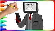 How to draw tv man (fan art)