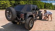 How to Install Rugged Ridge HD Rear Bumper with Tire Carrier on Jeep JL