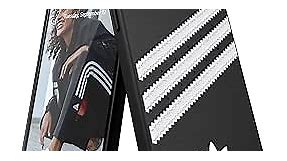 adidas Phone Case Compatible with iPhone 13 Pro Max, White and Black Stripes Molded Design, Shockproof, Impact-Resistant, Fully Protective Originals Cell Phone Cover with Snap-On Design