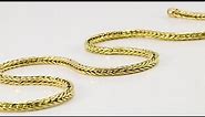 18k Yellow Gold Solid Foxtail Link Necklace | dynamisjewelry.com