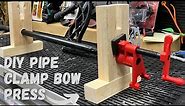 DIY Bow Press- How to Make With a Pipe Clamp, easy archery HACKS!