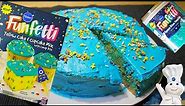 How to Make Space Galaxy Birthday Cake With Frosting - Pillsbury Space Galaxy Cake mix