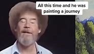 Anyone else just think Bob Ross was painting pretty much the same scene over and over again? #bobross #artistsoftiktok #wholesomeplottwist