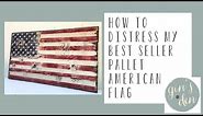 How to distress an American Flag to make it look old.