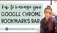 How to FINALLY organize your Google Chrome bookmarks bar 🔖