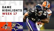 Browns vs. Ravens Week 17 Highlights | NFL 2018