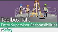 2 Minute Toolbox Talk: Confined Space Entry - Entry Supervisor Responsibilities