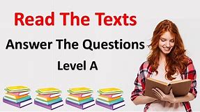 Reading Comprehension Exercise with answers - Level A Easy English Lesson