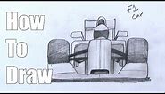 How To Draw an F1 car - Formula One Race Car