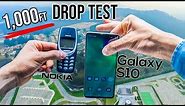 Samsung Galaxy S10 Drop Test from 1,000 Feet! - VS. Nokia 3310 | in 4K