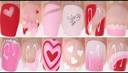 40 VALENTINES DAY NAIL DESIGNS 2024 | huge valentines day pink nail art compilation