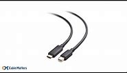 USB C to Mini DisplayPort Cable (USB-C 2 Mini DP) 4K 60Hz - Thunderbolt 3 Compatible | Cable Matters