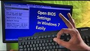 How To Open BIOS Settings In Windows 7 Working