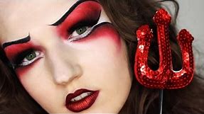 SEXY RED DEVIL Makeup Tutorial & Costume Idea for Halloween