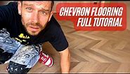 Chevron flooring on underlay. Full Tutorial.