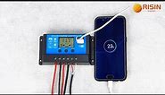 Risin How to use PWM solar charge controller to charge cell phone and solar battery ?