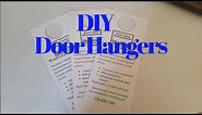 How to make Door Hangers