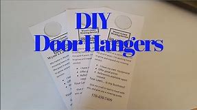 How to make Door Hangers