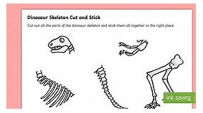 Dinosaur Skeleton Cut and Stick