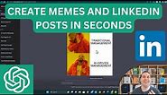 ChatGPT Plugin Review: Meme Creator. Generate memes in seconds with AI.