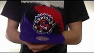 Raptors 'PAINTBRUSH SNAPBACK' Red-Black-Purple Hat by Mitchell & Ness