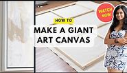 DIY canvas | How to build a large canvas for painting | DIY Home Decor