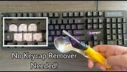 3 ways to take the KEYCAPS off your MEMBRANE GAMING KEYBOARD without a Keycap Remover *2021*