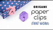 Origami Paperclips Tutorial (they work) - DIY - Paper Kawaii