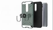 Compatible for Coolpad Legacy Case,3705A Phone Case,[HD Screen Protector] Heavy Duty Shockproof Protective Cover with Rotatable Ring Kicktand Fit Magnetic Car Mount-Midnight Green