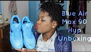 Authentic Custom Blue Nike Air Max 90 Hyp Unboxing || BeautifulEntity
