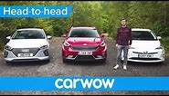 Toyota Prius vs Hyundai Ioniq vs Kia Niro 2018 review – what's the best hybrid? | Head2Head