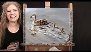 Learn How to Paint DUCKS IN A ROW with Acrylic - Paint & Sip at Home - Animal Step by Step Tutorial