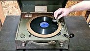 WW2 Gramophone Demonstration 78 RPM Phonograph Player Bing Crosby Star Dust