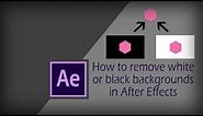 How to remove a white or black background in after effects | After Effects Tutorial